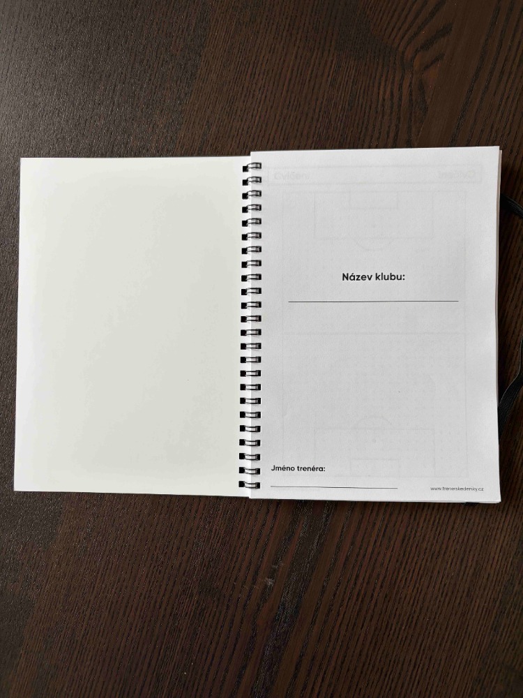 Úvodní strana — název klubu a jméno trenéra