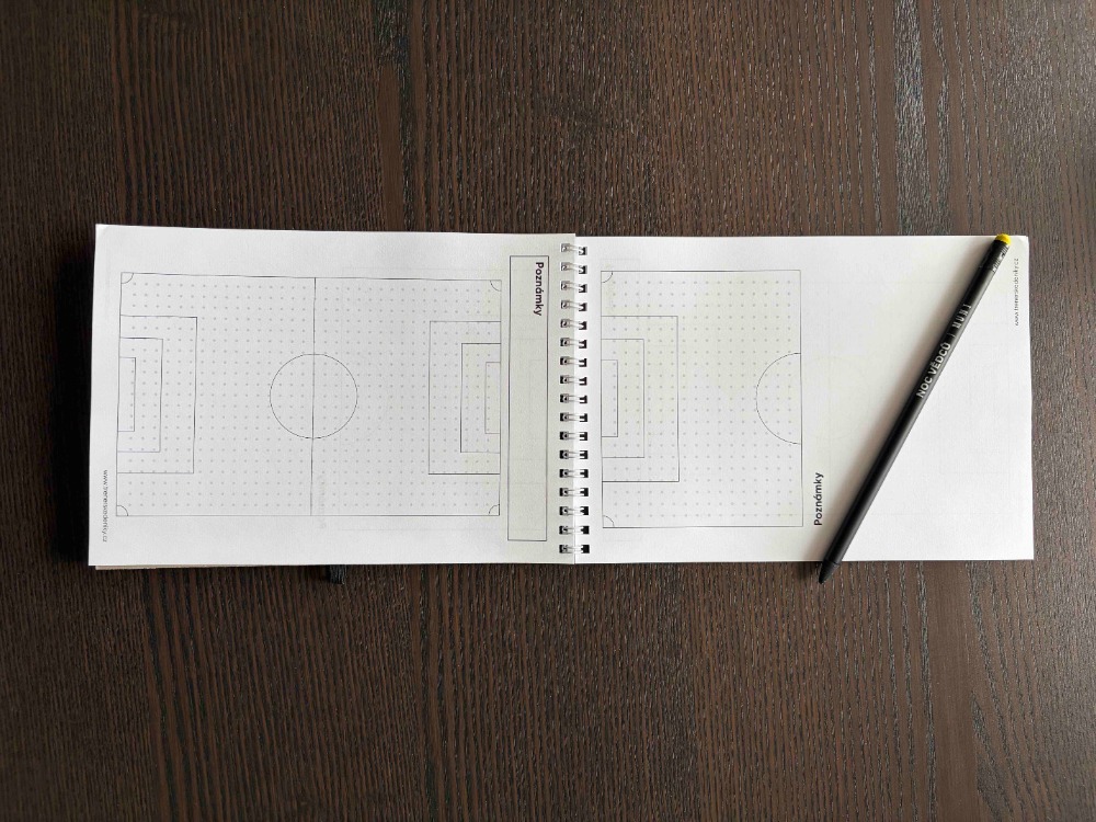 Grafické znázornění — vnitřek s plánky hřišť